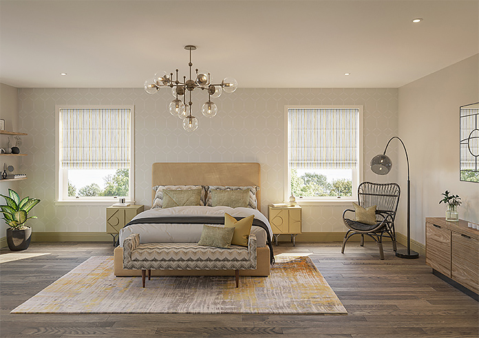 Vintage Stripe, Gold Coast - Twist&Fit Roman Blind - Image 8